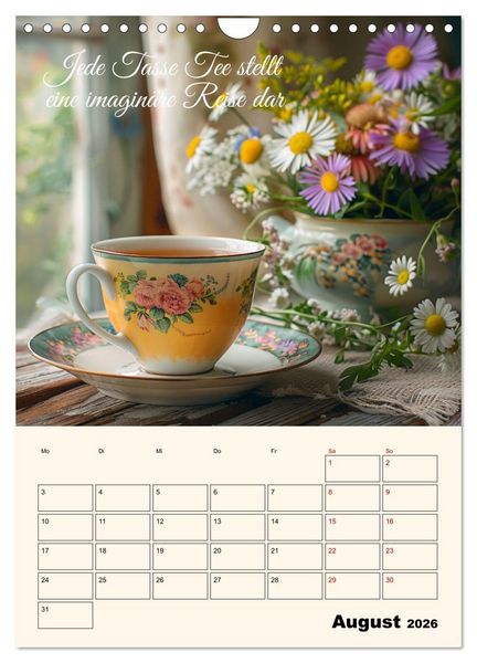 Produktbild: Du, mein geliebter Tee (Wandkalender 2026 DIN A4 hoch), CALVENDO Monatskalender