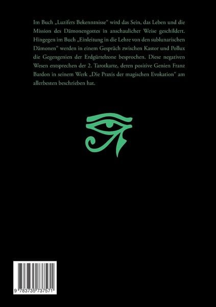 Produktbild: Luzifers Bekenntnisse und Einleitung in die Lehre von den sublunarischen D&auml;monen