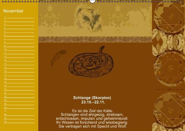 Produktbild: Indianisches Horoskop / Geburtstagskalender (Wandkalender immerw&auml;hrend DIN A2 quer)
