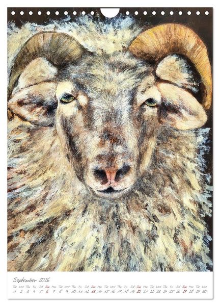 Produktbild: Painting meets animal spirit - Painted animal portraits (Wall Calendar 2026 DIN A4 portrait), CALVENDO 12 Month Wall Calendar