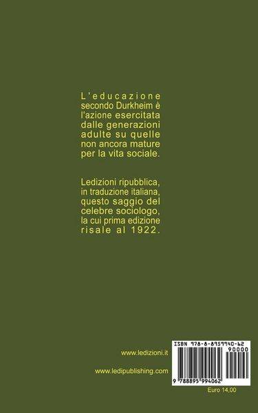 Produktbild: La sociologia e l'educazione