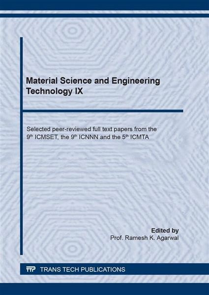 Produktbild: Material Science and Engineering Technology IX