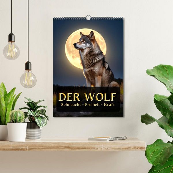 Produktbild: Der Wolf - Sehnsucht Freiheit Kraft (Wandkalender 2026 DIN A3 hoch), CALVENDO Monatskalender