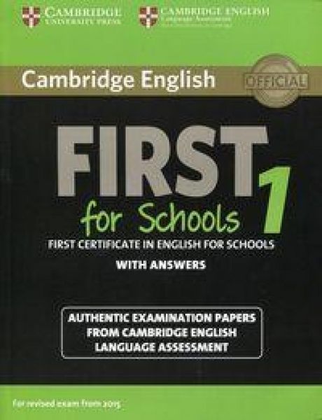 Produktbild: Cambridge English First 1 for Schools for Revised Exam from 2015 Student's Book with Answers