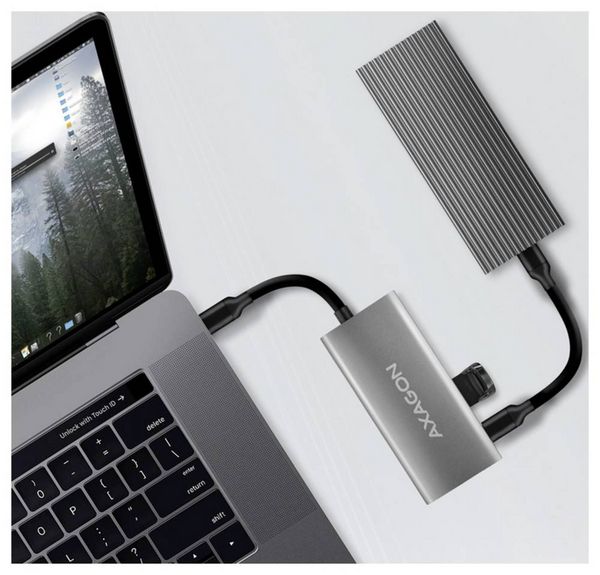Produktbild: AXAGON HMC-4G2 USB-Hub 4 Port USB-C&reg; PD, USB-A (USB 3.2 Gen 2), USB-C&reg; (USB 3.2 Gen 2) USB 3.1 Gen2 10 GBit/s
