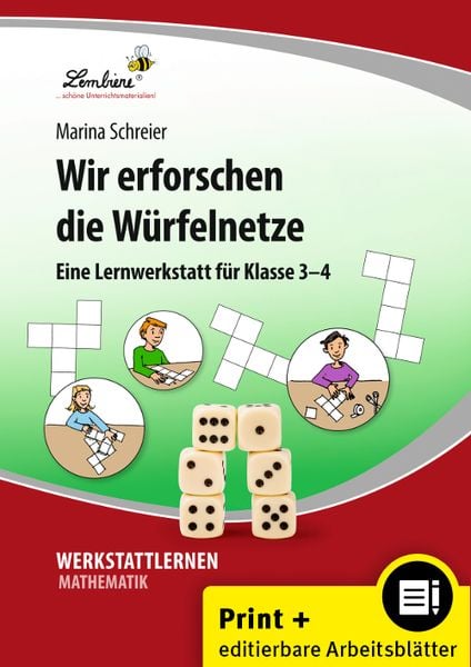 Wir erforschen die Würfelnetze, Set von Marina Schreier, Lernbiene, 978-3-7468-0499-6