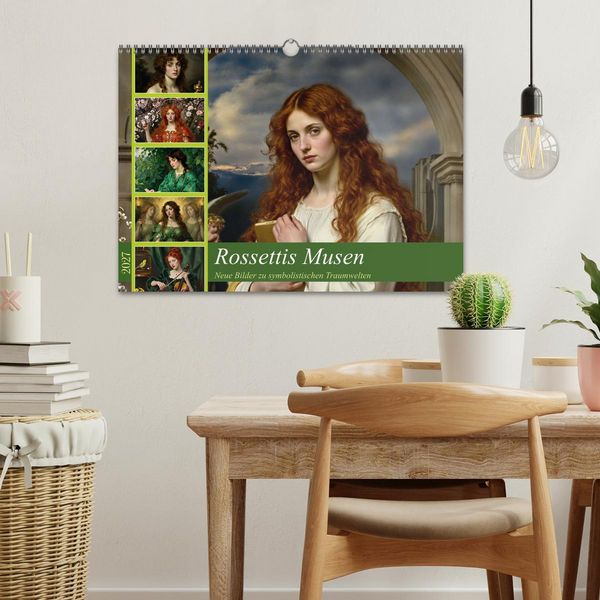 Produktbild: Rossettis Musen, neue Bilder zu symbolistischen Traumwelten (Wandkalender 2027 DIN A3 quer), CALVENDO Monatskalender