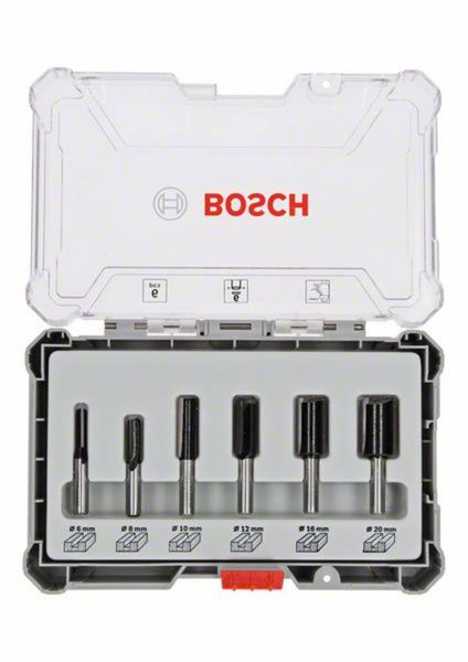 Bosch Accessories Nutfräser-Set, 6-mm-Schaft, 6-teilig 2607017465