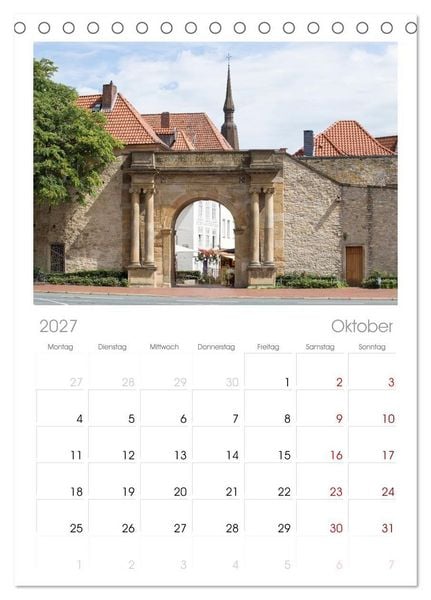 Produktbild: Tischplaner 2027 - Osnabr&uuml;ck - Momente einer Reise (A5 Tischkalender zum Aufstellen) CALVENDO