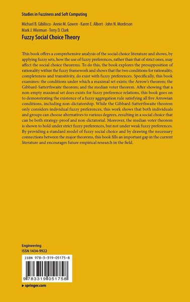Produktbild: Fuzzy Social Choice Theory