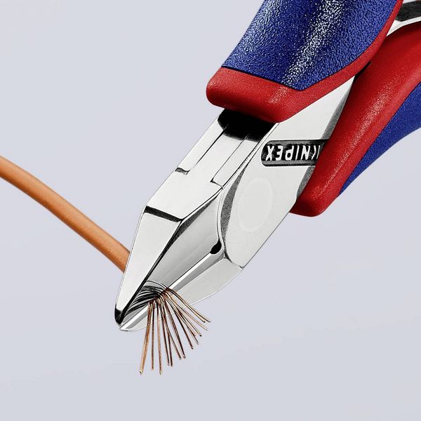 Produktbild: Knipex 77 32 115 Elektronik- u. Feinmechanik Seitenschneider mit Facette 115mm