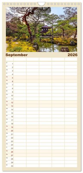 Produktbild: Familienplaner 2026 - Japan - zwischen Tradition und Moderne mit 5 Spalten (Wandkalender, 21 x 45 cm) CALVENDO