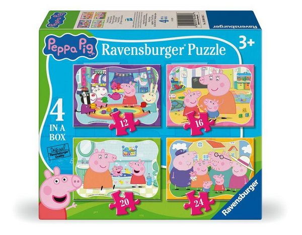 Produktbild: Peppa Pig 4 Puzzles in a Box 12, 16, 20 and 24 PC