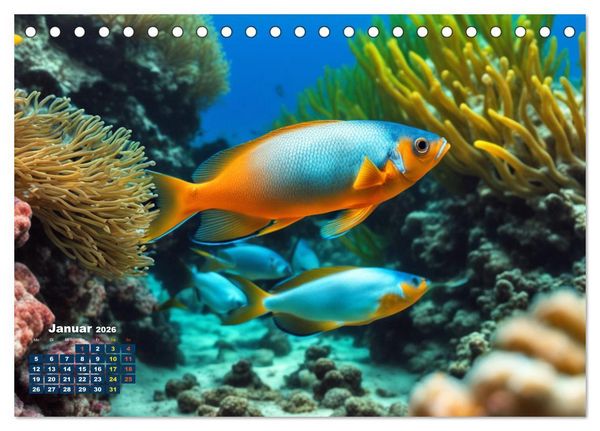 Produktbild: Tief unten im Meer Unterwasser Fantasy (Tischkalender 2026 DIN A5 quer), CALVENDO Monatskalender
