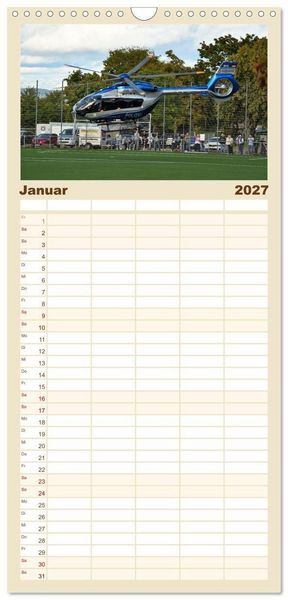 Produktbild: Familienplaner 2027 - Wo Kraft schwebt und Pr&auml;zision fliegt mit 5 Spalten (Wandkalender, 21 x 45 cm) CALVENDO