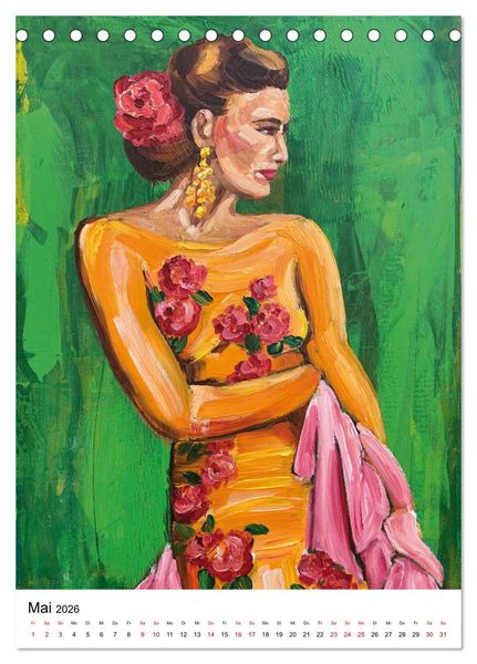 Produktbild: FLAMENCAS (Tischkalender 2026 DIN A5 hoch), CALVENDO Monatskalender