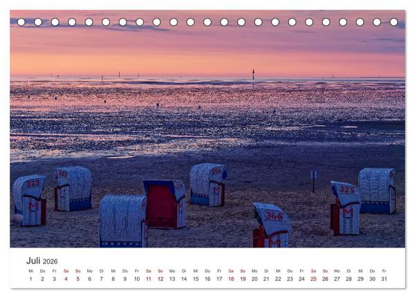 Produktbild: Schutzgebiet Wattenmeer (Tischkalender 2026 DIN A5 quer), CALVENDO Monatskalender