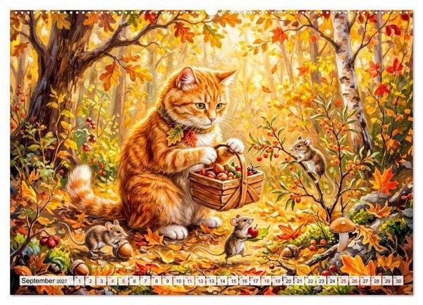 Produktbild: Katze und M&auml;use - Humorvolle Tiergeschichten (Wandkalender 2027 DIN A2 quer), CALVENDO Monatskalender