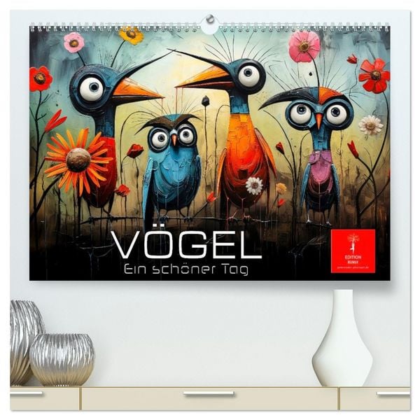 Produktbild: V&ouml;gel - ein sch&ouml;ner Tag (hochwertiger Premium Wandkalender 2026 DIN A2 quer), Kunstdruck in Hochglanz