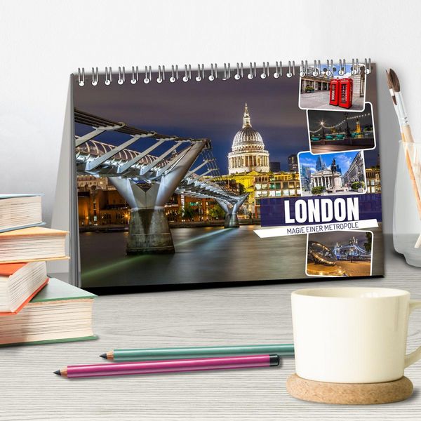 Produktbild: LONDON Magie einer Metropole (Tischkalender 2026 DIN A5 quer), CALVENDO Monatskalender