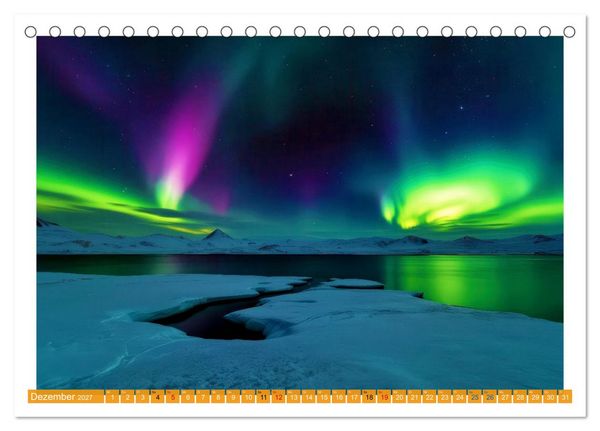 Produktbild: Langzeitbelichtung im hohen Norden (Tischkalender 2027 DIN A5 quer), CALVENDO Monatskalender
