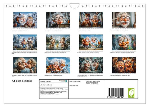 Produktbild: Alt, aber nicht leise (Wandkalender 2026 DIN A4 quer), CALVENDO Monatskalender