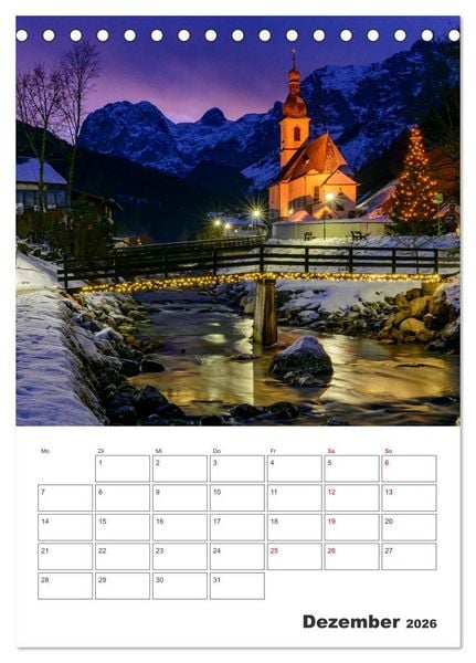 Produktbild: Urlaub in Oberbayern - zwischen Watzmann und Chiemsee (Tischkalender 2026 DIN A5 hoch), CALVENDO Monatskalender