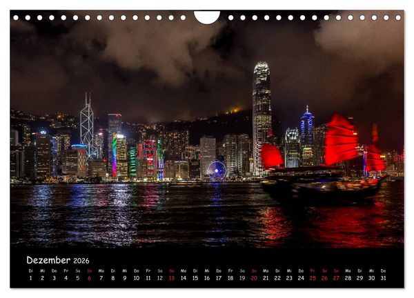 Produktbild: Leuchtende St&auml;dte (Wandkalender 2026 DIN A4 quer), CALVENDO Monatskalender