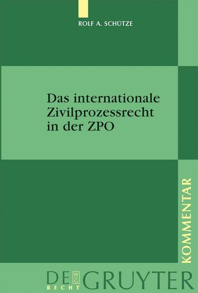 Produktbild: Das internationale Zivilprozessrecht in der ZPO