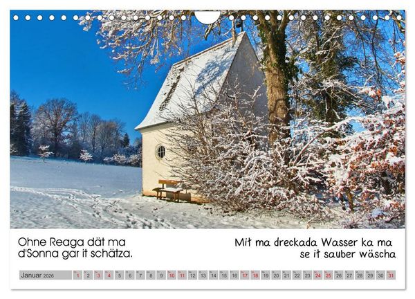 Produktbild: Schw&auml;bische Sprichw&ouml;rter 1 Wi ma hald so said! (Wandkalender 2026 DIN A4 quer), CALVENDO Monatskalender