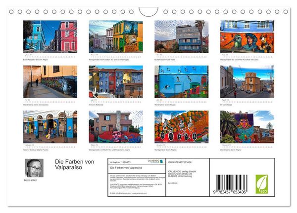 Produktbild: Die Farben von Valpara&iacute;so (Wandkalender 2026 DIN A4 quer), CALVENDO Monatskalender