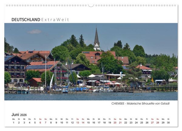 Produktbild: Wei&szlig;blaue Impressionen vom Chiemsee (Wandkalender 2026 DIN A2 quer), CALVENDO Monatskalender