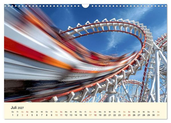 Produktbild: Achterbahn - High Tech, High Speed, High Thrill (Wandkalender 2027 DIN A3 quer), CALVENDO Monatskalender