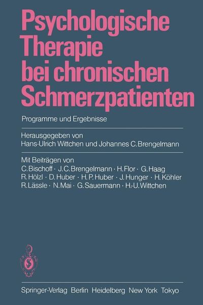 Produktbild: Psychologische Therapie bei chronischen Schmerzpatienten