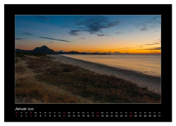 Produktbild: Die Trauminsel Sardinien (Wandkalender 2026 DIN A4 quer), CALVENDO Monatskalender