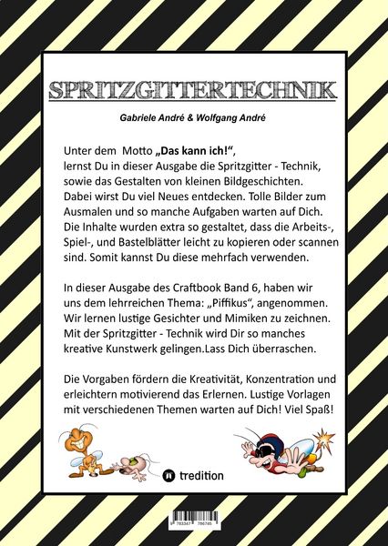 Produktbild: Craftbook - Kreatives Zeichnen - Spritzgitter Technik - R&auml;tsel - Malvorlagen - Lustige Mimiken - Story Scribbeln