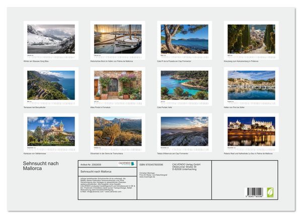 Produktbild: Sehnsucht nach Mallorca (Wandkalender 2026 DIN A2 quer), CALVENDO Monatskalender