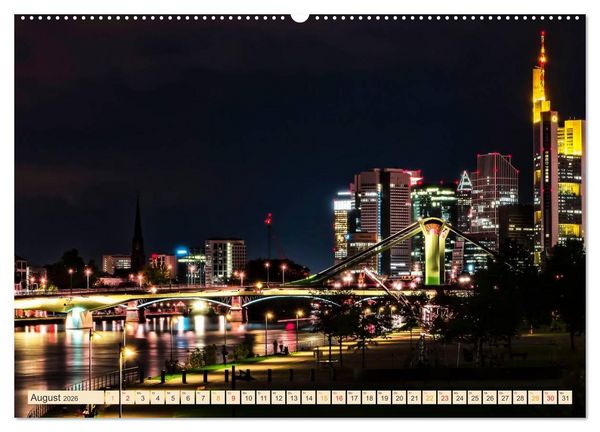 Produktbild: Metropolen der Welt - Skylines in der Nacht (Wandkalender 2026 DIN A2 quer), CALVENDO Monatskalender