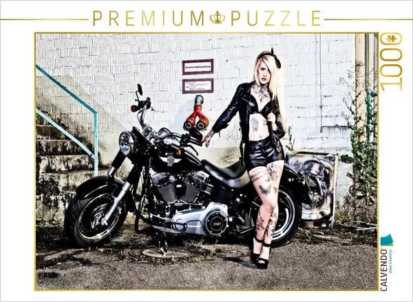 CALVENDO Puzzle Harley-Davidson FLSTFB Fat Boy Special 2014 | 1000 Teile Lege-Größe 64x48cm Foto-Puzzle für glückliche Stunden