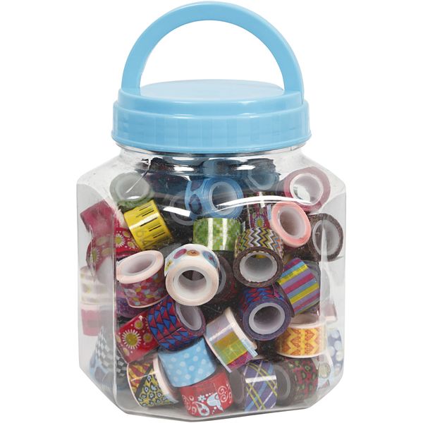 Produktbild: Creativ Company Gemustertes Band - Sortiment, B 12 mm, Sortierte Farben, 90x2 m, 1 Dose