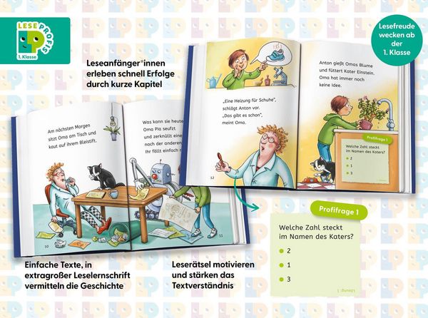 Produktbild: Leseprofis &ndash; Die total verr&uuml;ckte Schrumpf-Maschine, 1. Klasse