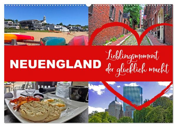 Produktbild: Neuengland USA Kalender 2026 (Wandkalender 2026 DIN A2 quer), CALVENDO Monatskalender