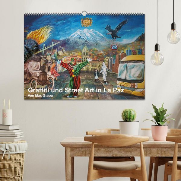 Produktbild: Graffiti und Street Art in La Paz (Wandkalender 2026 DIN A2 quer), CALVENDO Monatskalender