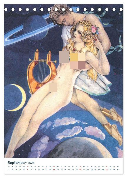 Produktbild: Frivole Malerei 2026. Nackte Tatsachen von Umberto Brunelleschi (Tischkalender 2026 DIN A5 hoch), CALVENDO Monatskalender