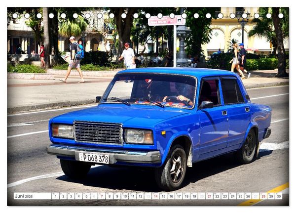 Produktbild: LADA-LAND KUBA (Tischkalender 2026 DIN A5 quer), CALVENDO Monatskalender
