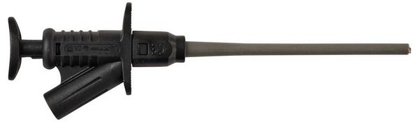 Produktbild: VOLTCRAFT MSK-122sw Sicherheits-Klemmpr&uuml;fspitze Steckanschluss 4mm CAT II 1000V Schwarz