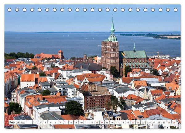 Produktbild: Stralsund - Momente einer Reise (Tischkalender 2027 DIN A5 quer), CALVENDO Monatskalender