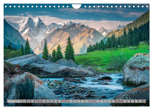 Produktbild: Kirgistan Bergparadies in Zentralasien (Wandkalender 2026 DIN A4 quer), CALVENDO Monatskalender