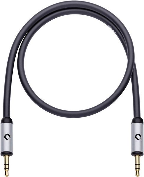 Klinke Audio Anschlusskabel [1x Klinkenstecker 3.5 mm - 1x Klinkenstecker 3.5 mm] 5.00 m Schwarz vergoldete Steckkontakt