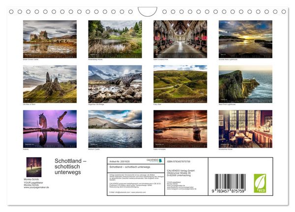 Produktbild: Schottland &ndash; schottisch unterwegs (Wandkalender 2026 DIN A4 quer), CALVENDO Monatskalender